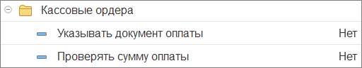 Настройка кассовых ордеров Настройка кассовых ордеров